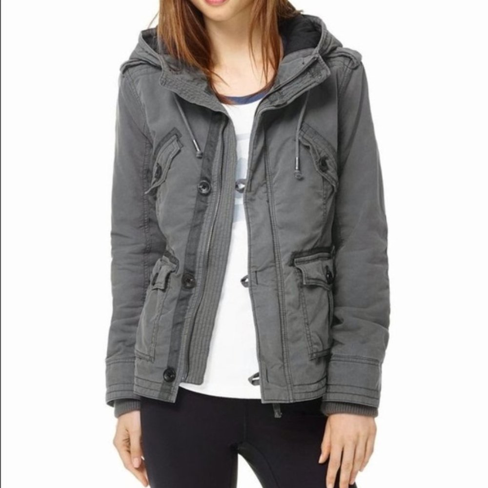 Aritzia TNA Platoon Jacket in Dark Shadow